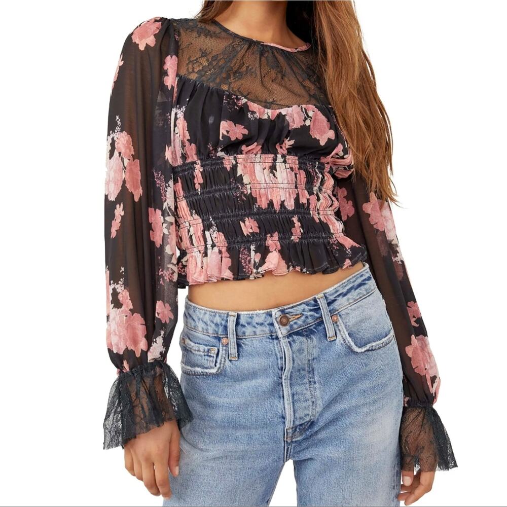 Free people Daphne Blouse Long Sleeve